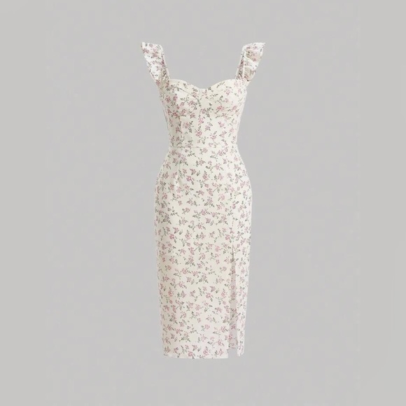 FLORAL RUFFLE STRAP DRESS - Picture 2 of 11